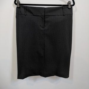 Pinstriped pencil skirt